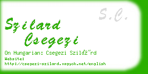 szilard csegezi business card